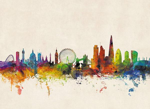 Poster décoratif - Londres | Maps International carte murale petit tube Maps International 