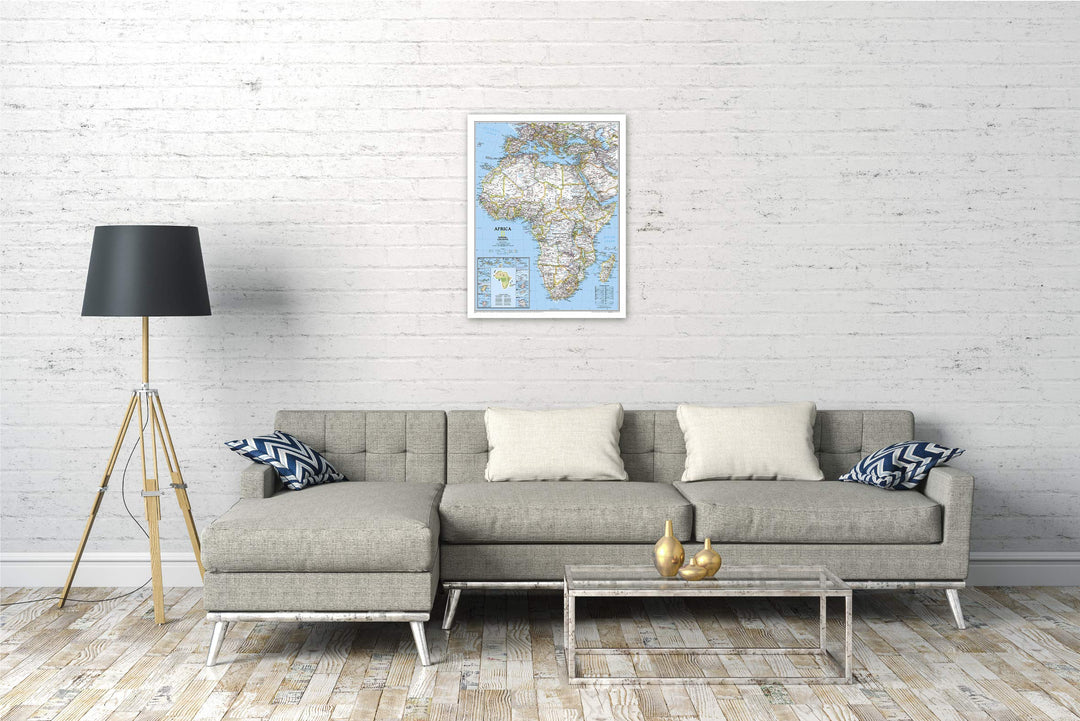 Poster (en anglais) - Afrique politique - 57 x 74 cm | National Geographic carte murale petit tube National Geographic 