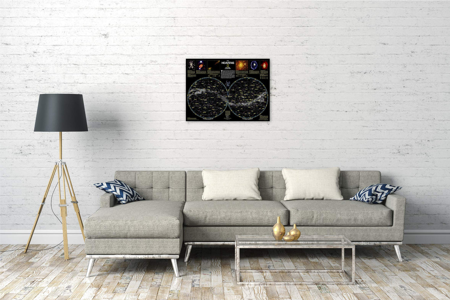 Carte murale (en anglais) - Etoiles - 78 x 58 cm | National Geographic carte murale roulée (en tube) National Geographic