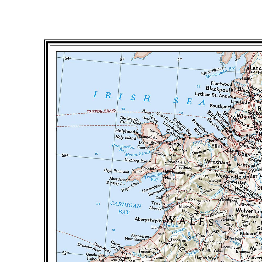 Carte murale (en anglais) - France, Belgique, Pays-Bas - 60 x 77 cm | National Geographic carte murale roulée (en tube) National Geographic