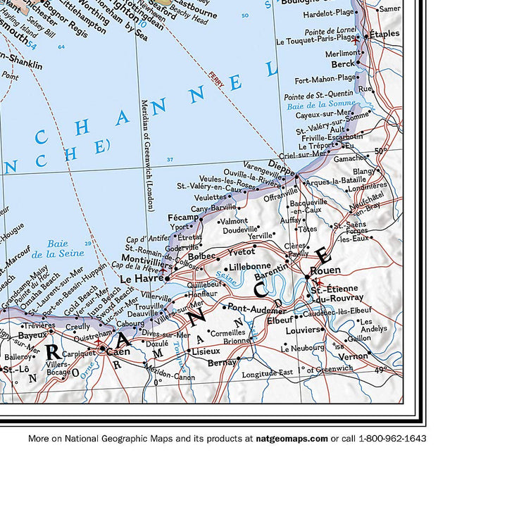 Poster (en anglais) - Grande Bretagne & Irlande - 60 x 77 cm | National Geographic carte murale petit tube National Geographic 