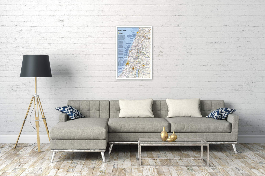 Poster (en anglais) - Terre Sainte - 53 x 80 cm | National Geographic carte murale petit tube National Geographic 