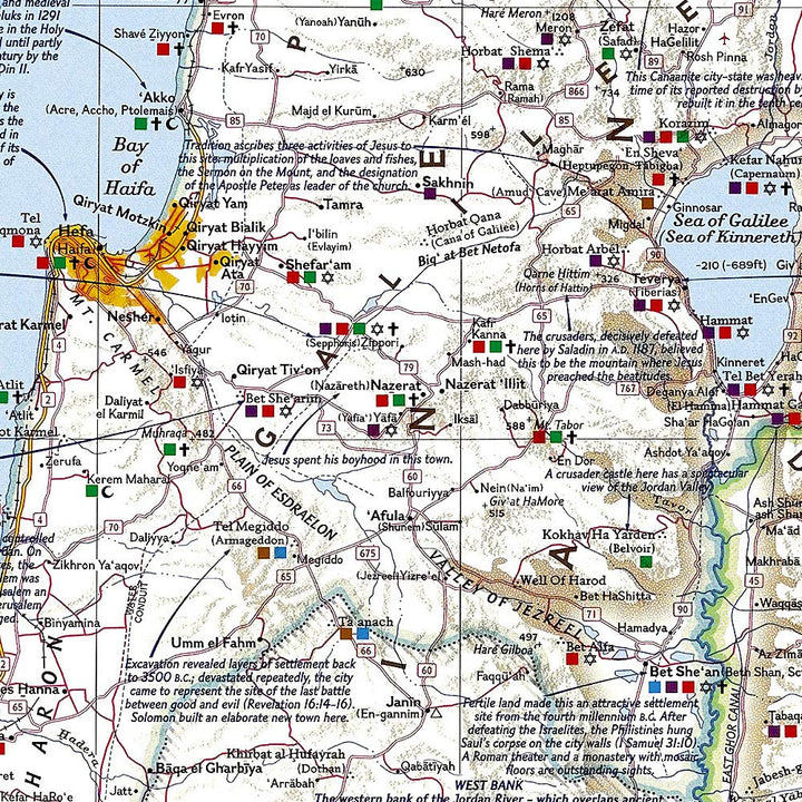 Poster (en anglais) - Terre Sainte - 53 x 80 cm | National Geographic carte murale petit tube National Geographic 