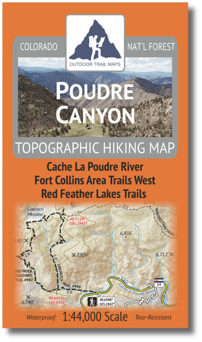 Poudre Canyon 1:44k | Outdoor Trail Maps LLC carte de randonnée Outdoor Trail Maps LLC
