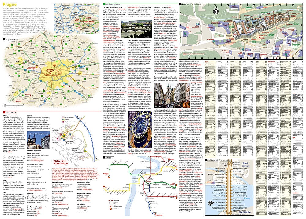 Prague - République Tchèque DestinationMap | National Geographic plan de ville National Geographic