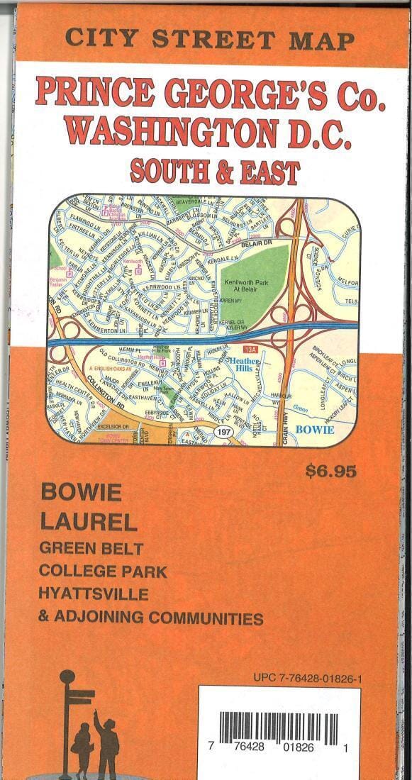 Prince Georges County / Washington DC South East, Maryland Street Map | GM Johnson plan de ville GM Johnson Default Title