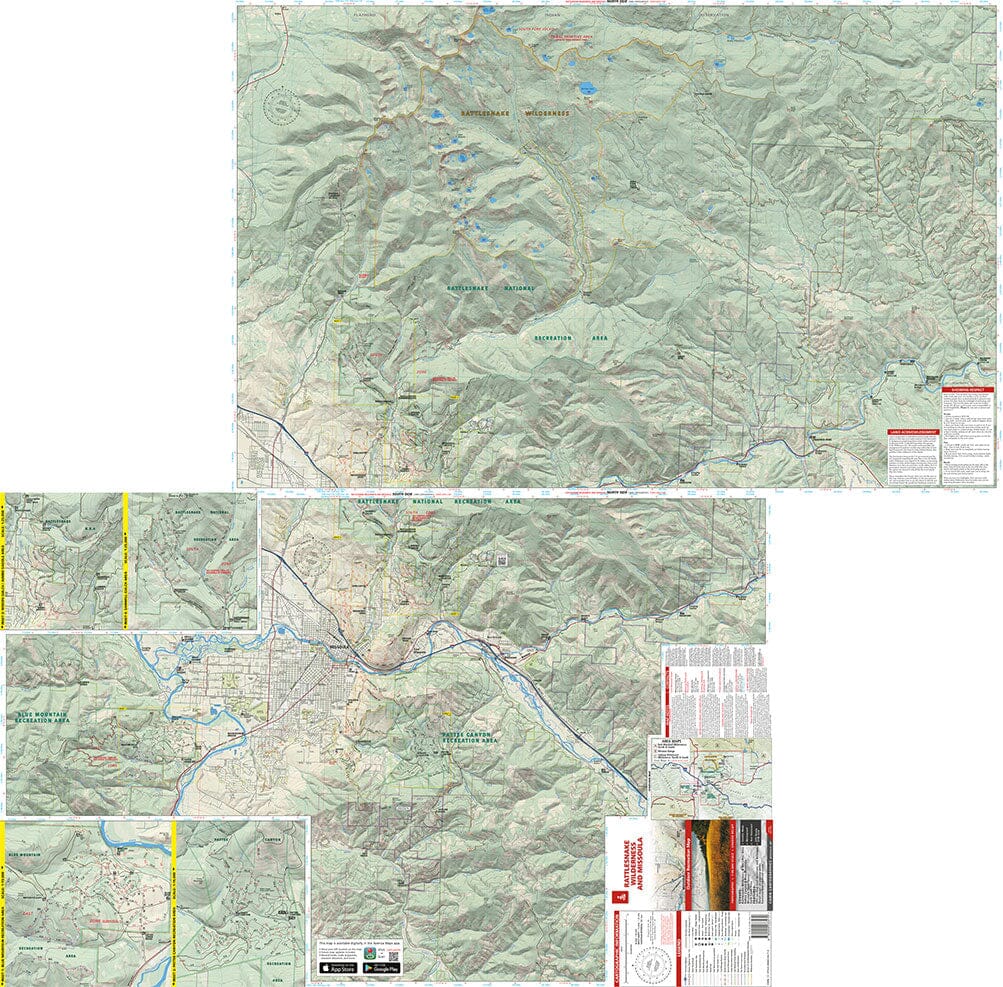 Rattlesnake Wilderness et Missoula (Montana) | Cairn Cartographics carte de randonnée Cairn Cartographics