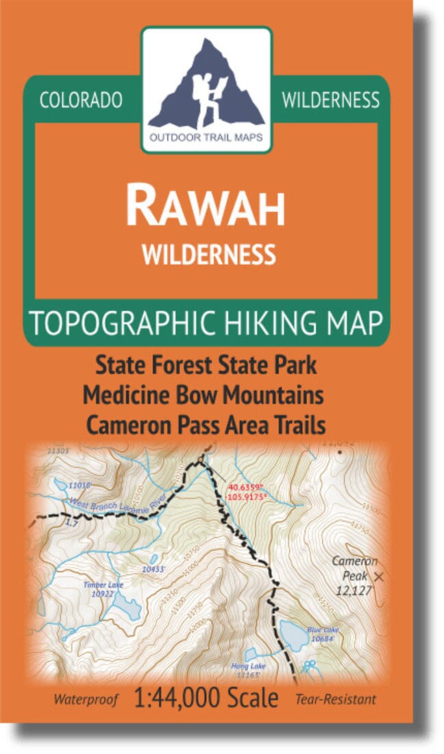 Rawah Wilderness 1:44k | Outdoor Trail Maps LLC carte de randonnée Outdoor Trail Maps LLC