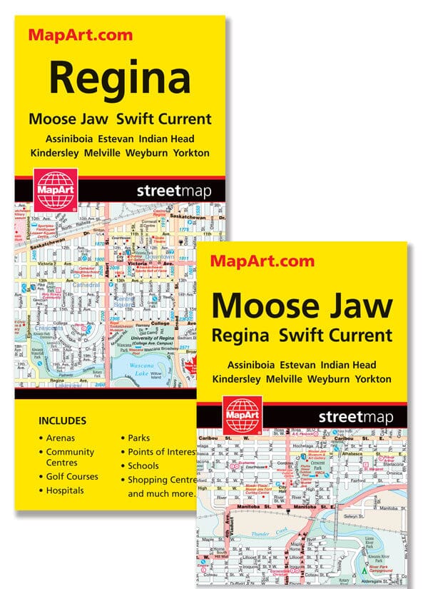Regina / Moose Jaw Carte pliée - 1168 | MapArt plan de ville Canadian Cartographics Corporation