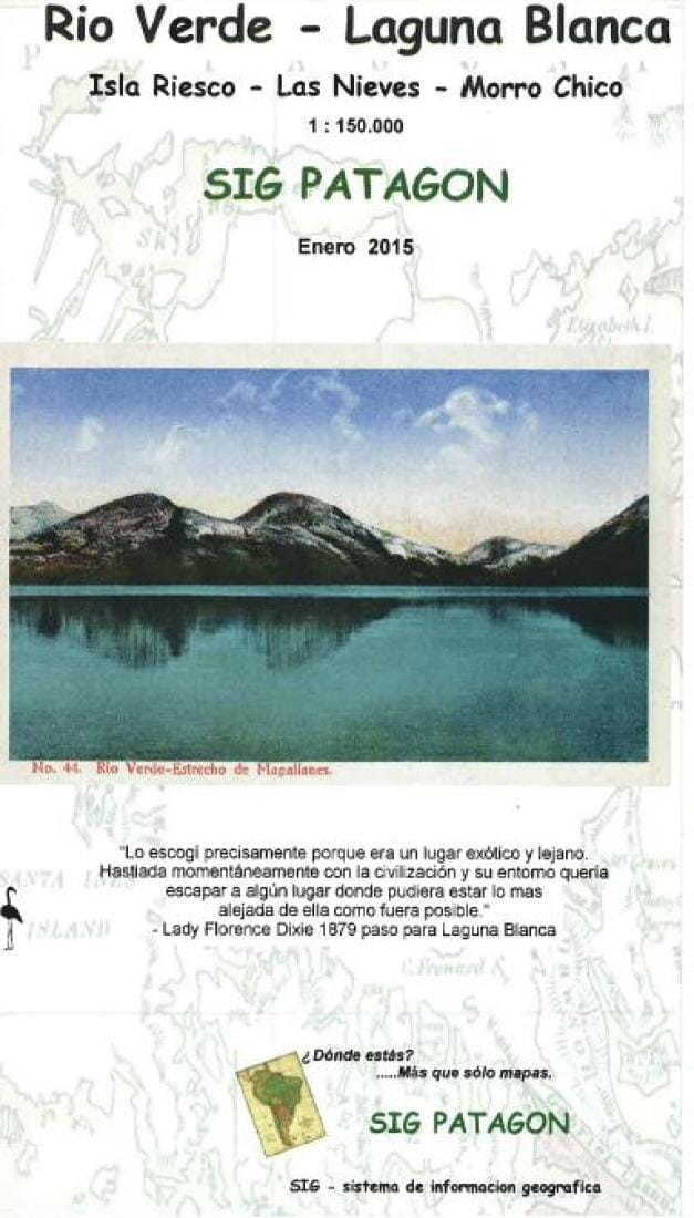 Rio Verde-Laguna Blanca (édition espagnole) | SIG Patagon carte routière SIG Patagon