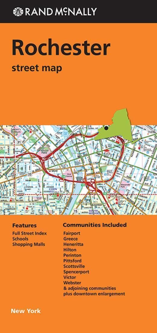 Rochester, New York | Rand McNally plan de ville Rand McNally