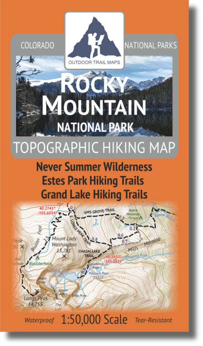 Rocky Mountain National Park 1:50k | Outdoor Trail Maps LLC carte de randonnée Outdoor Trail Maps LLC