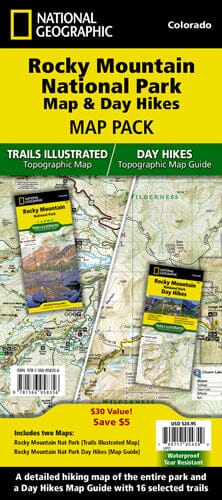 Rocky Mountain National Park Map & Day Hikes (lot de cartes) | National Geographic carte de randonnée National Geographic