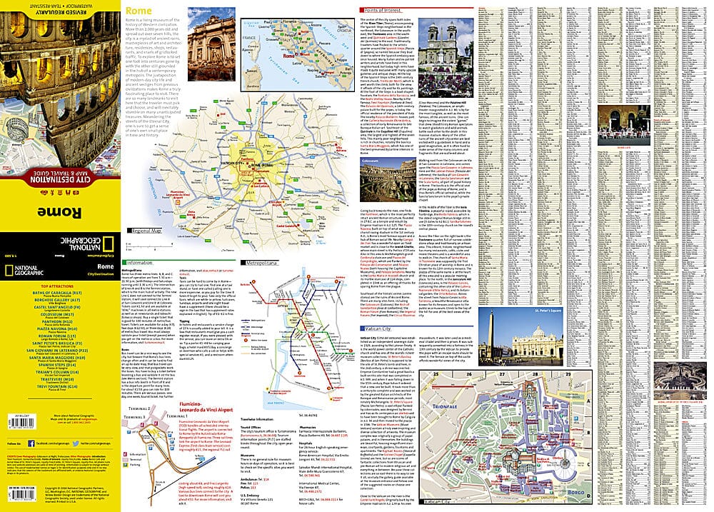 Rome - Carte de voyage de l'Italie | National Geographic plan de ville National Geographic