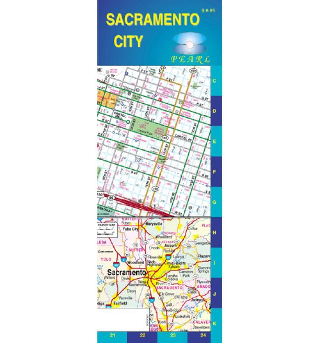 carte plastifiée - Sacramento (Californie) | GM Johnson plan de ville GM Johnson Default Title