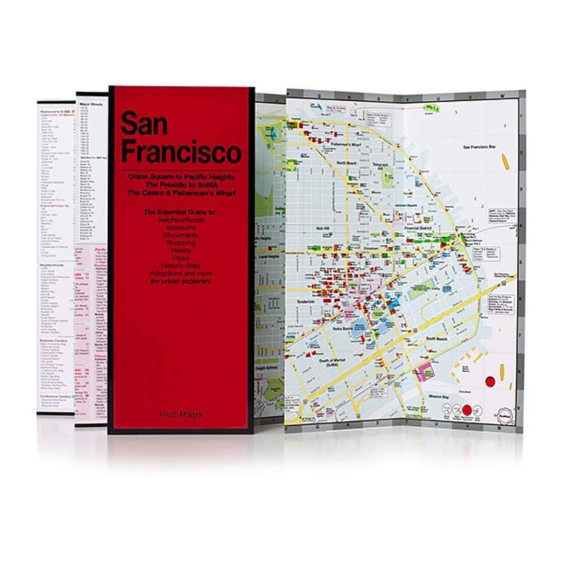 San Francisco, Californie | Cartes rouges plan de ville Red Maps