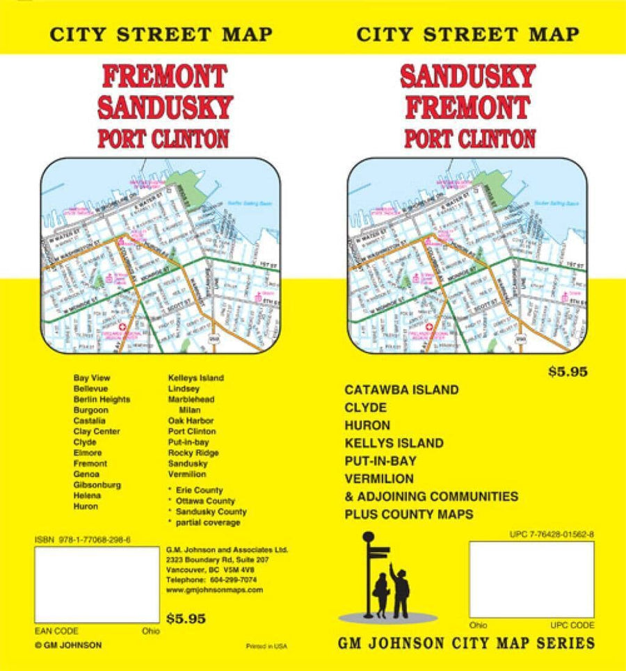 Sandusky - Fremont and Port Clinton - Ohio | GM Johnson Road Map 