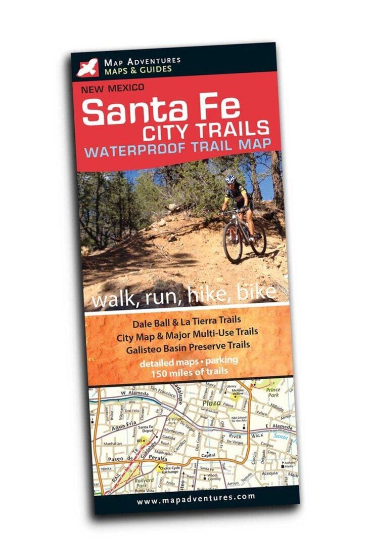 Santa Fe City Trails New Mexico Maps | Map Adventures carte de randonnée Map Adventures