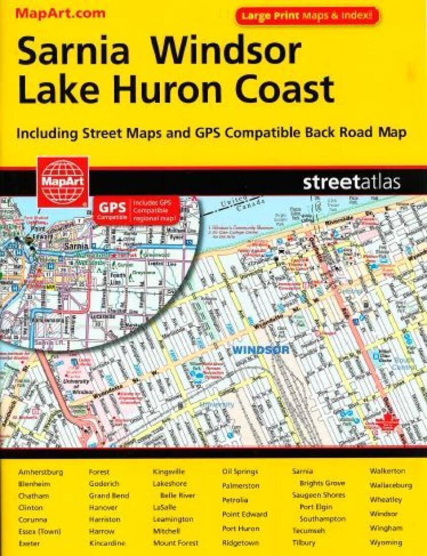 Sarnia, Windsor, Lac Huron Coast Street Atlas | Canadian Cartographics Corporation atlas Canadian Cartographics Corporation