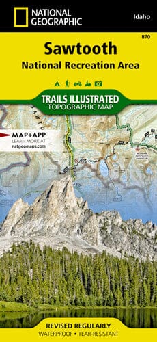 Sawtooth National Recreation Area | National Geographic carte pliée 