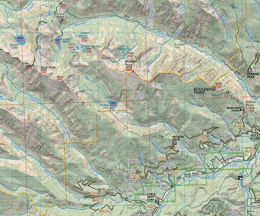 Selway Bitterroot Wilderness : South Half (Montana) | Cairn Cartographics carte de randonnée Cairn Cartographics