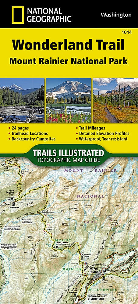 Wonderland Trail | National Geographic carte pliée 