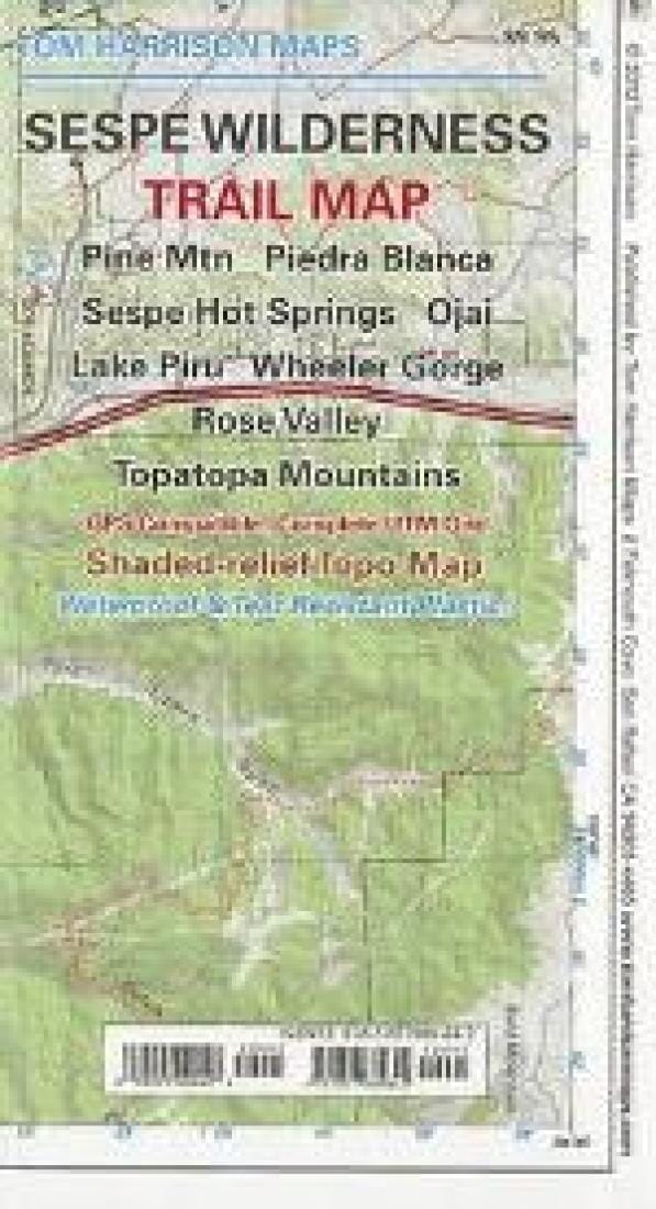 Sespe Wilderness, California by Tom Harrison Maps