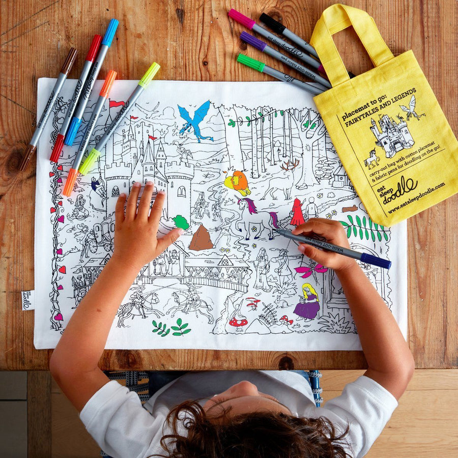 Set de table à colorier - Motif "Comptes & Légendes" | Eat Sleep Doodle accessoire Eat Sleep Doodle 