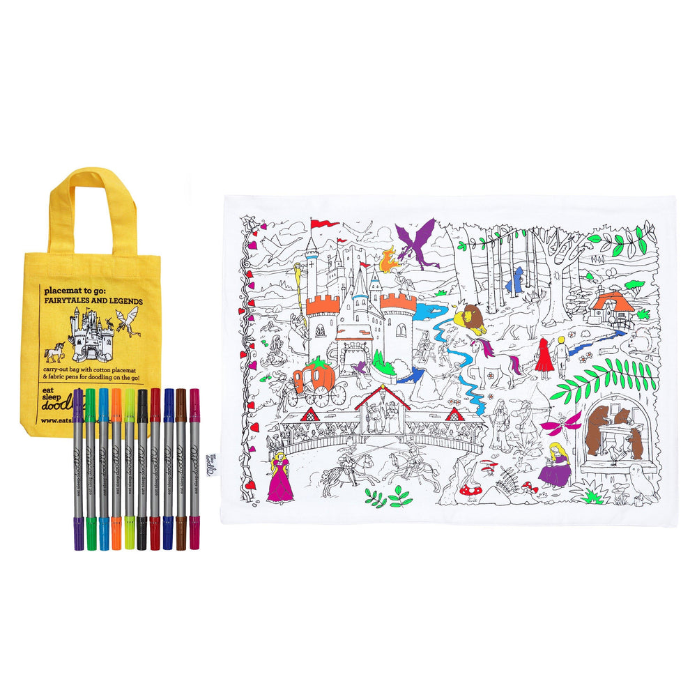 Set de table à colorier - Motif "Comptes & Légendes" | Eat Sleep Doodle accessoire Eat Sleep Doodle 