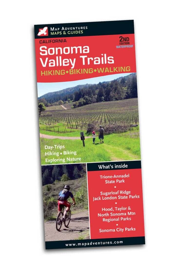 Sonoma Valley Trails hiking - Walking - Biking Trail | Map Adventures carte de randonnée Map Adventures