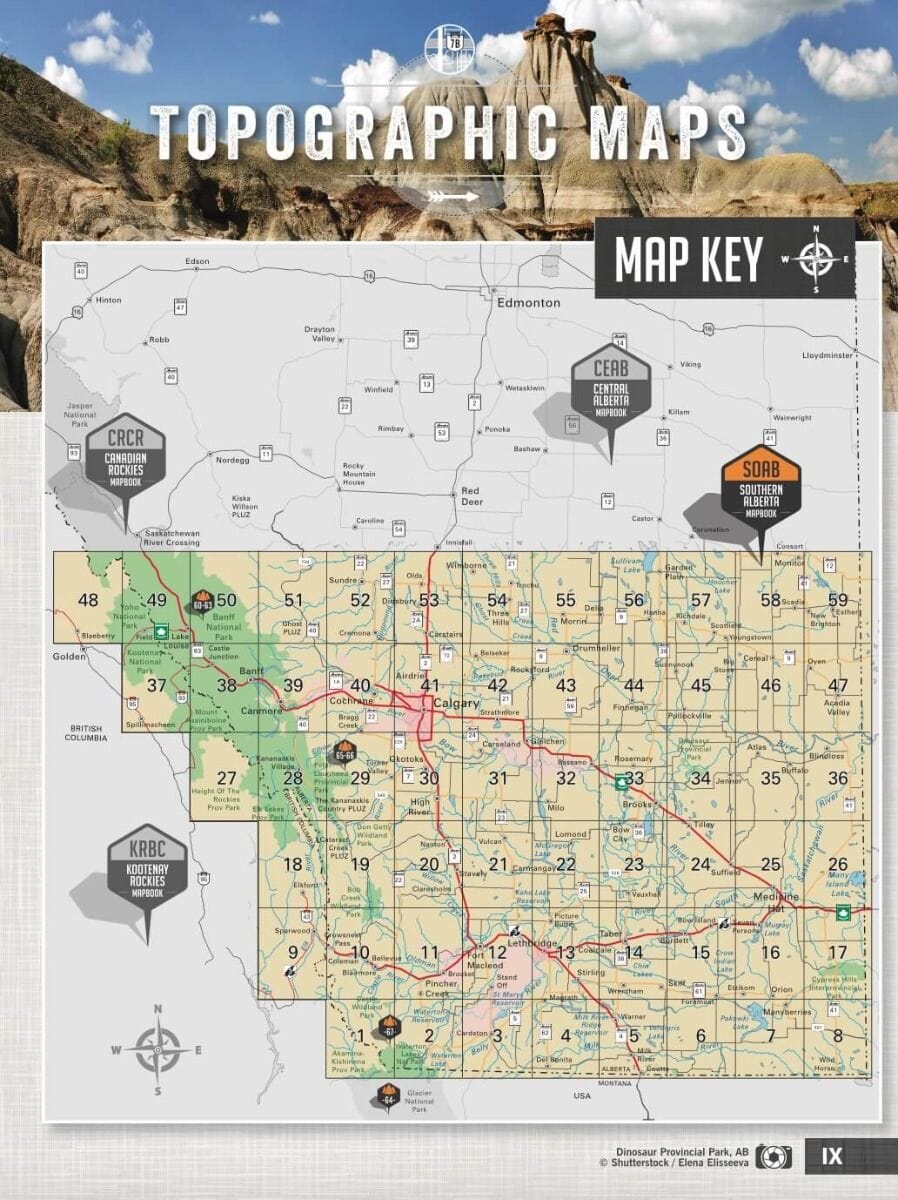 Southern Alberta mapbook | Backroads Mapbooks atlas Backroads Mapbooks 