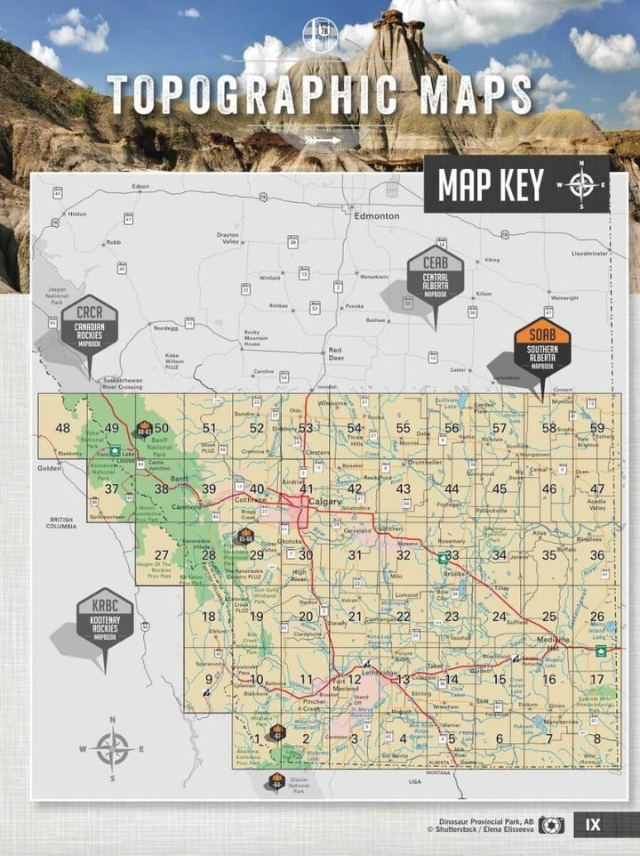 Southern Alberta mapbook | Backroads Mapbooks atlas Backroads Mapbooks 