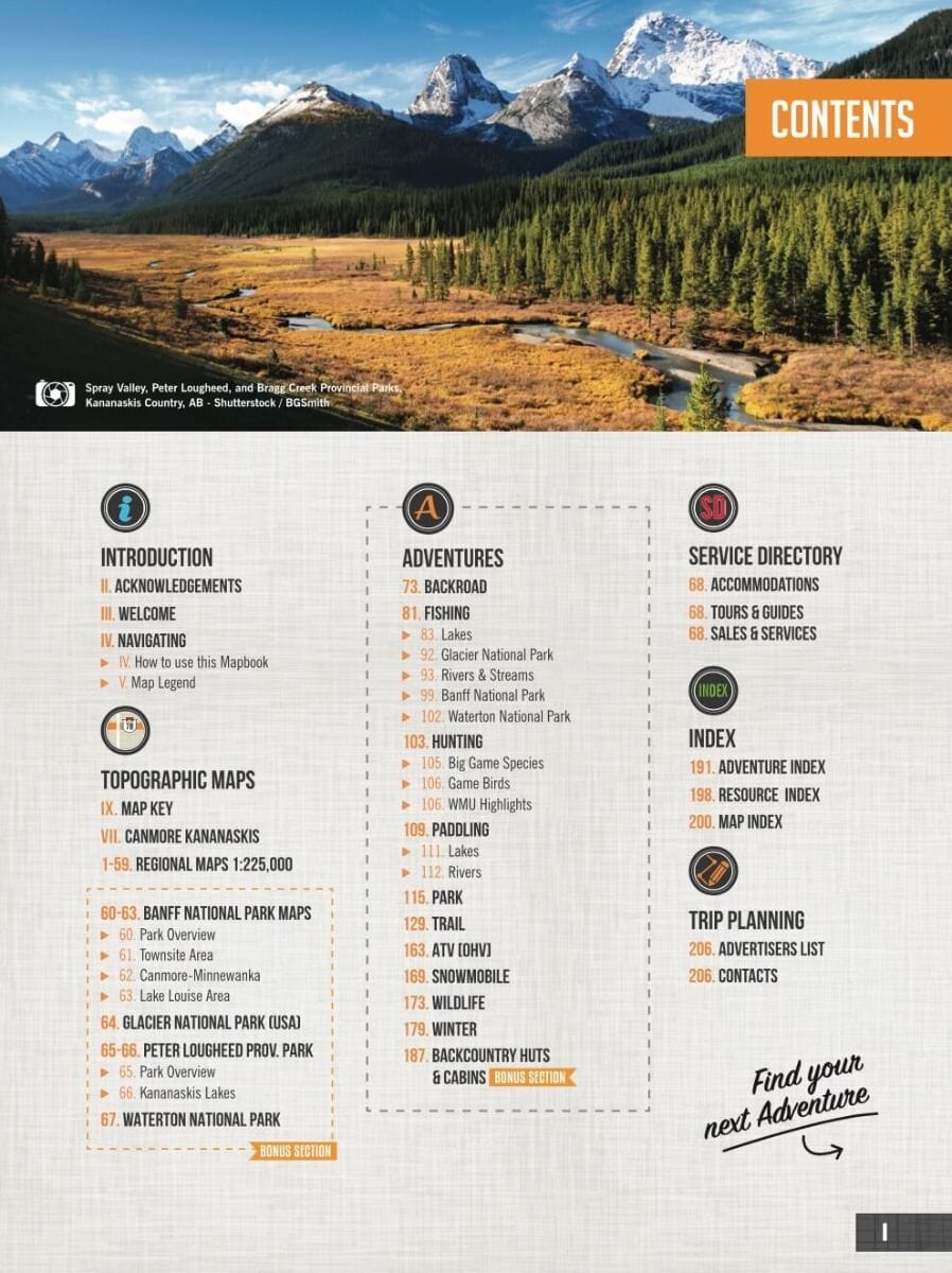 Southern Alberta mapbook | Backroads Mapbooks atlas Backroads Mapbooks 
