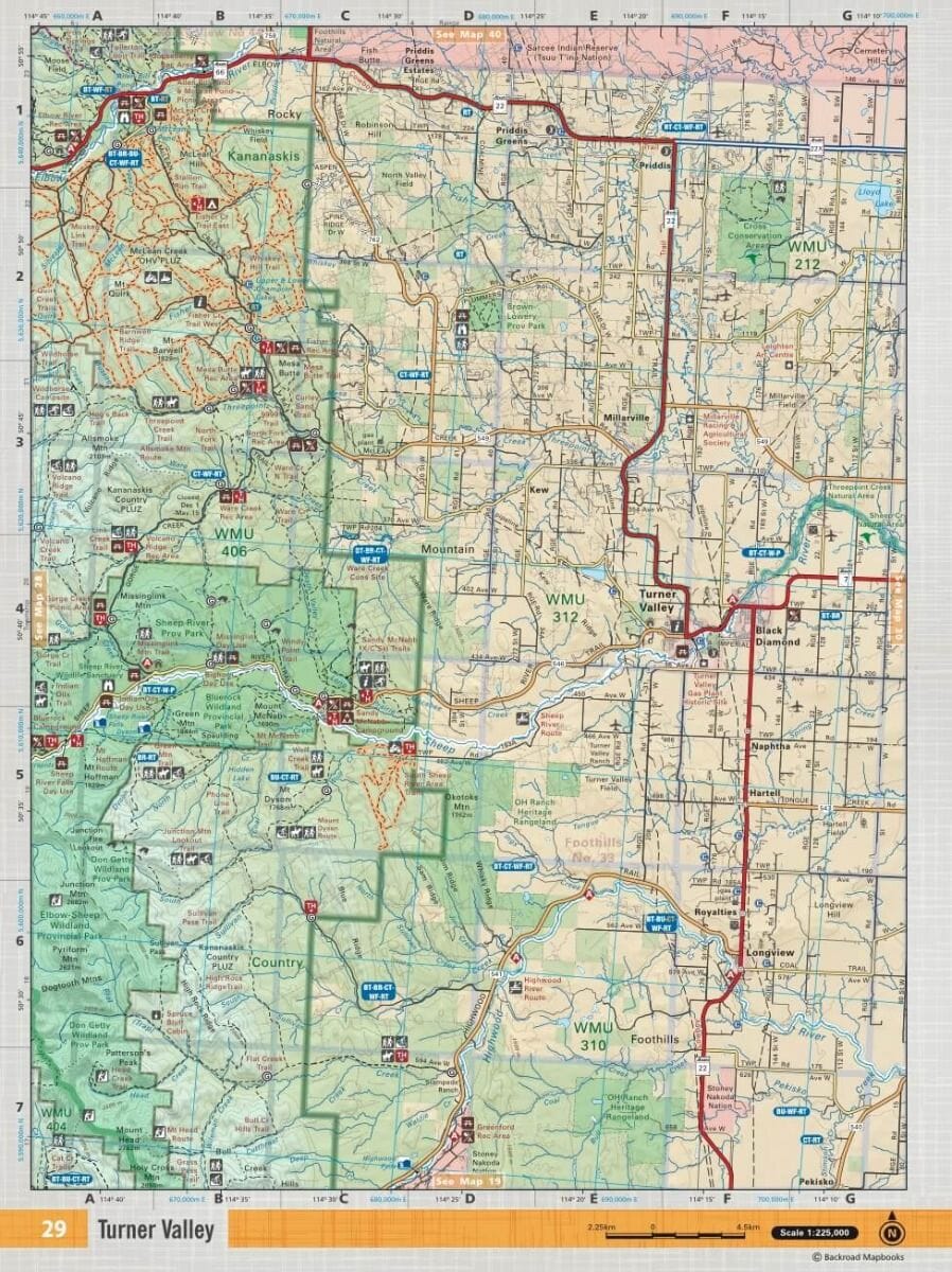 Southern Alberta mapbook | Backroads Mapbooks atlas Backroads Mapbooks 