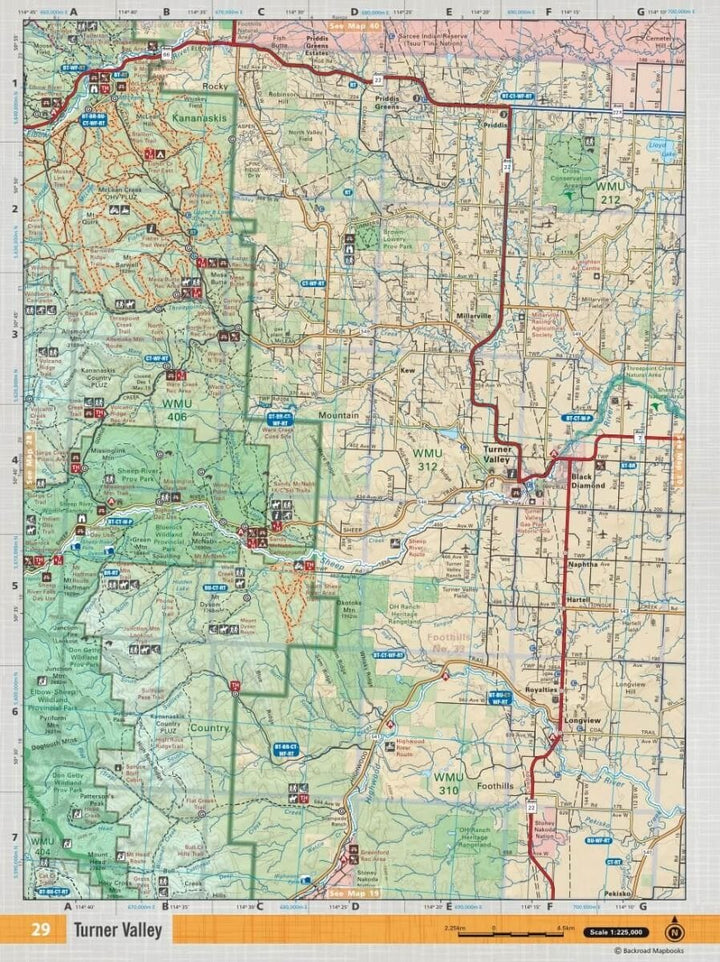 Southern Alberta mapbook | Backroads Mapbooks atlas Backroads Mapbooks 