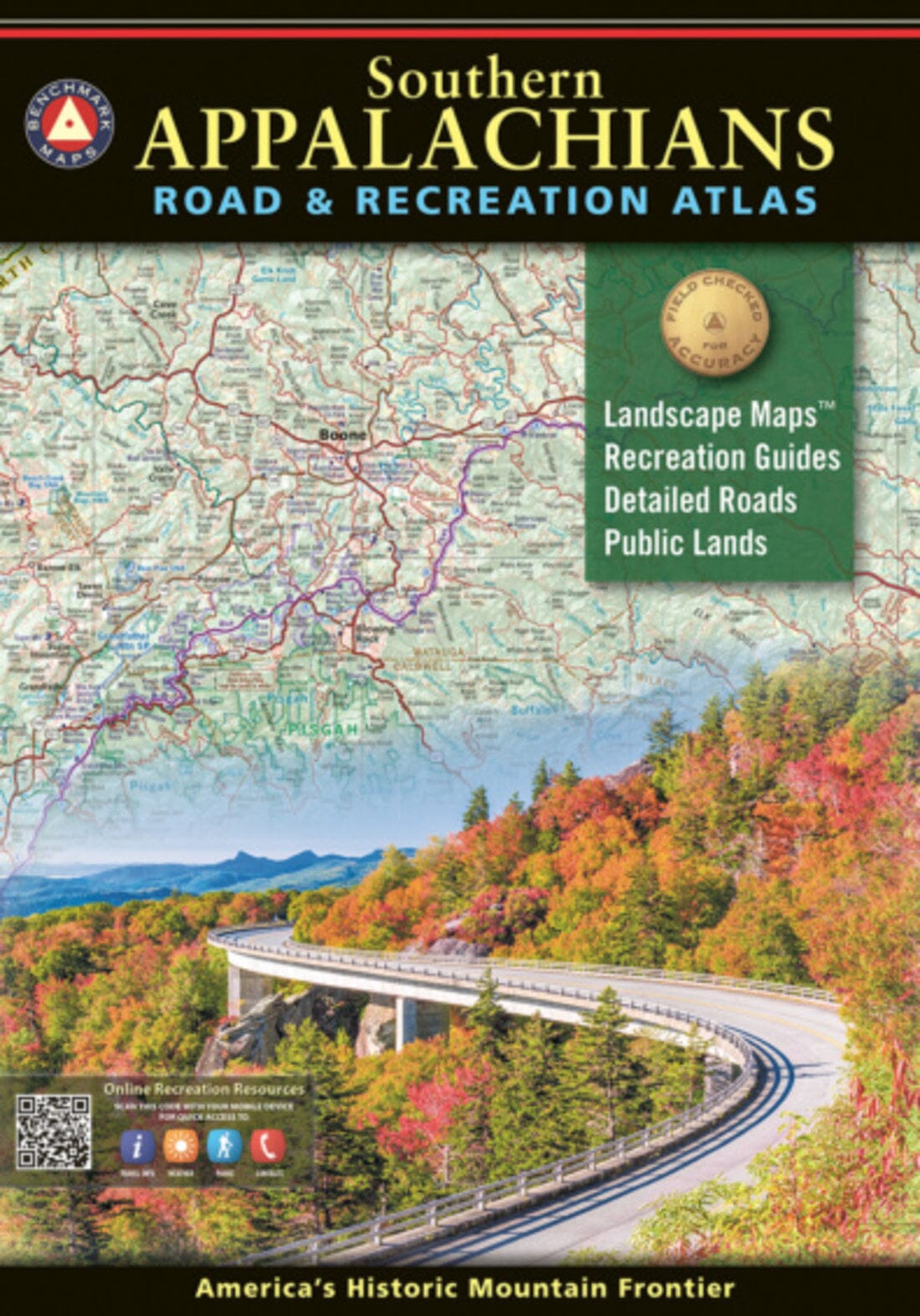 Southern Appalachians Road and Recreation Atlas | Benchmark Maps atlas Benchmark Maps