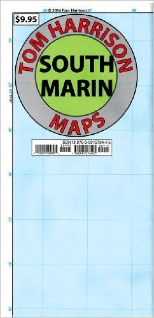 Southern Marin, California Trails Map | Tom Harrison Maps carte de randonnée Tom Harrison Maps