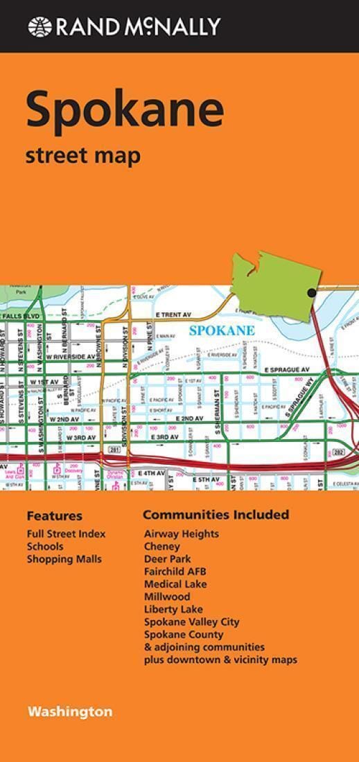 Spokane, Washington | Rand McNally plan de ville Rand McNally