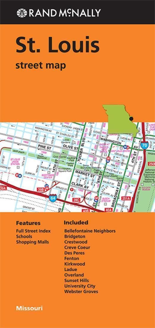 St. Louis, Missouri | Rand McNally plan de ville Rand McNally