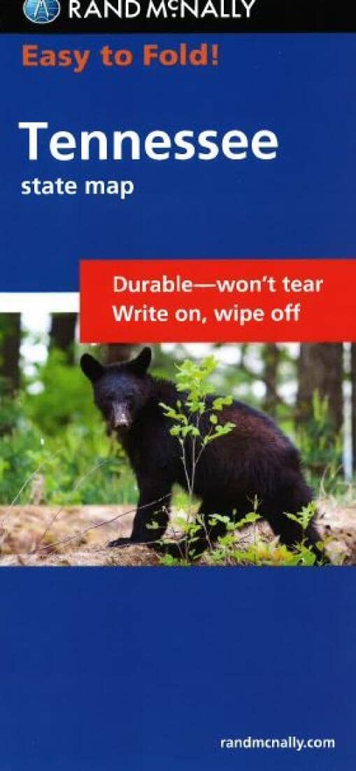 Tennessee, carte facile à plier | Rand McNally carte routière Rand McNally