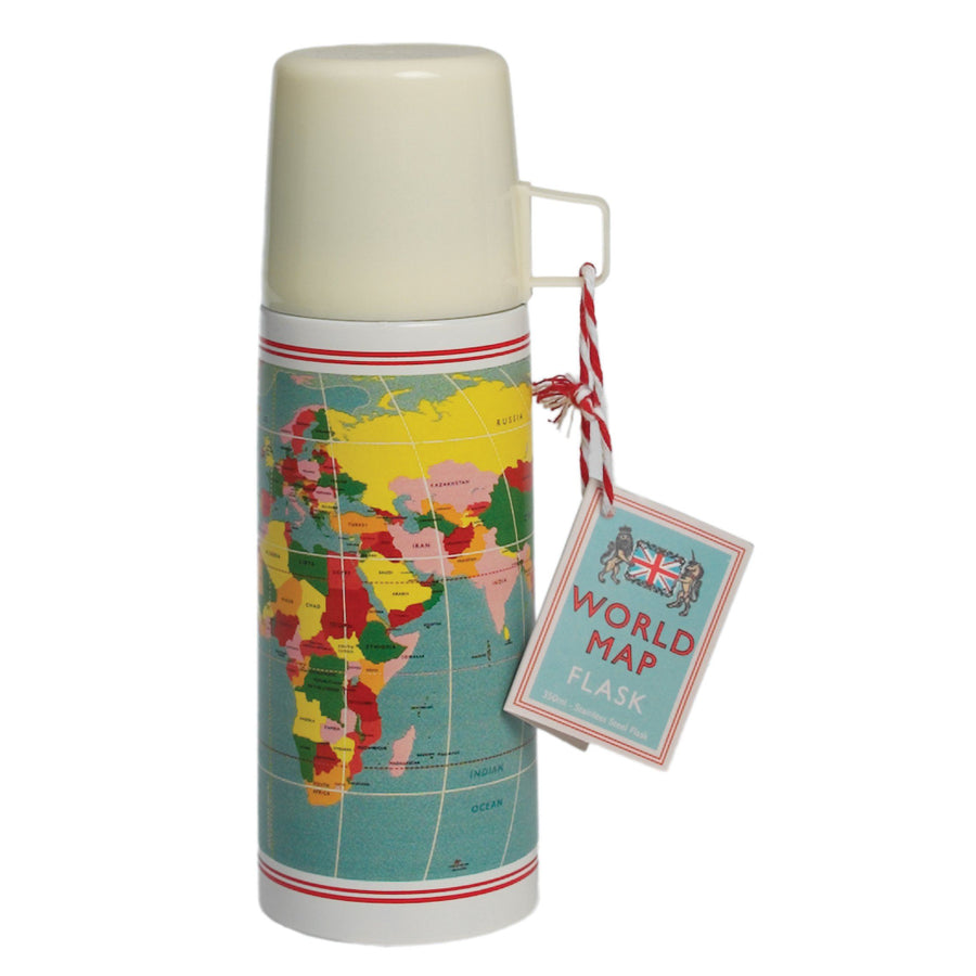 Thermos + gobelet - décor "World map" | Rex International accessoire de voyage Rex International 