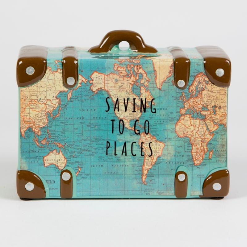 Tirelire style vintage - Design "Autour du Monde" | Sass & Belle accessoire Sass & Belle Default Title