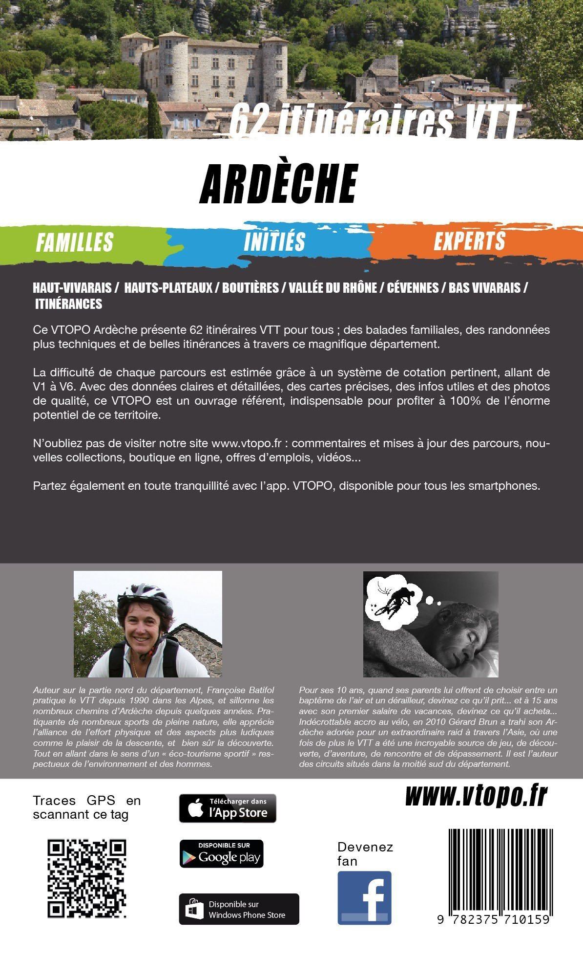 Topoguide cyclo - Ardèche : 62 itinéraires VTT | VTOPO guide cycliste VTOPO