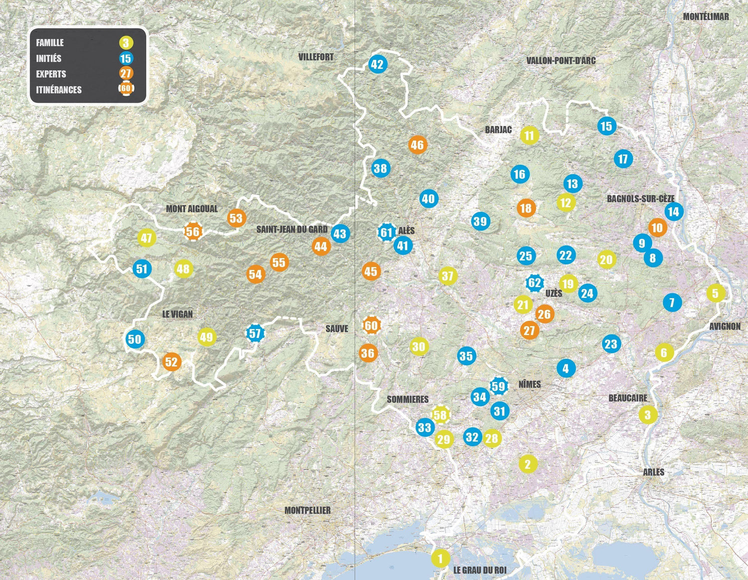 Topoguide cyclo - Gard : 62 itinéraires VTT | VTOPO guide cycliste VTOPO