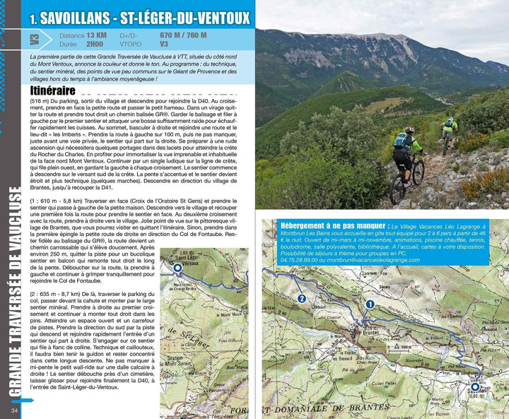 Topoguide cyclo - Grande traversée de Vaucluse - Itinérance | VTOPO guide vélo VTOPO 