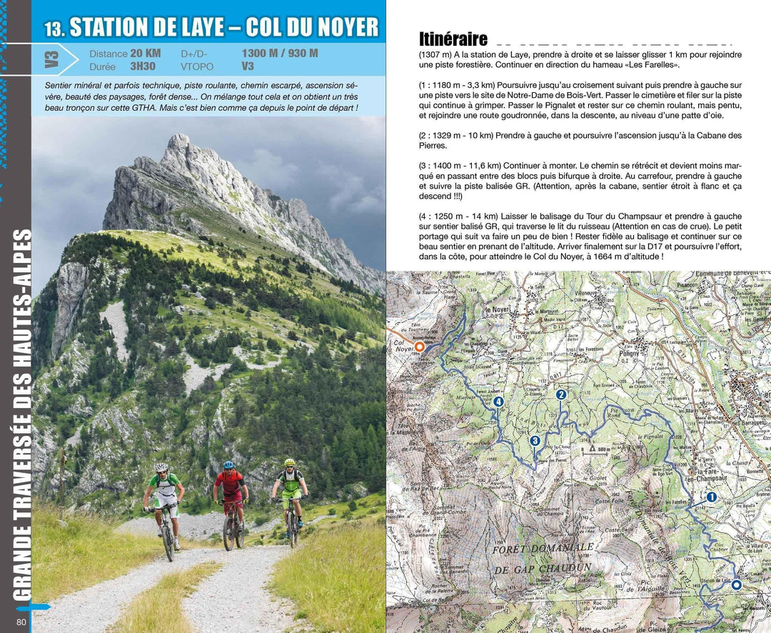 Topoguide cyclo - Grande traversée des Hautes-Alpes - Itinérance | VTOPO guide vélo VTOPO 