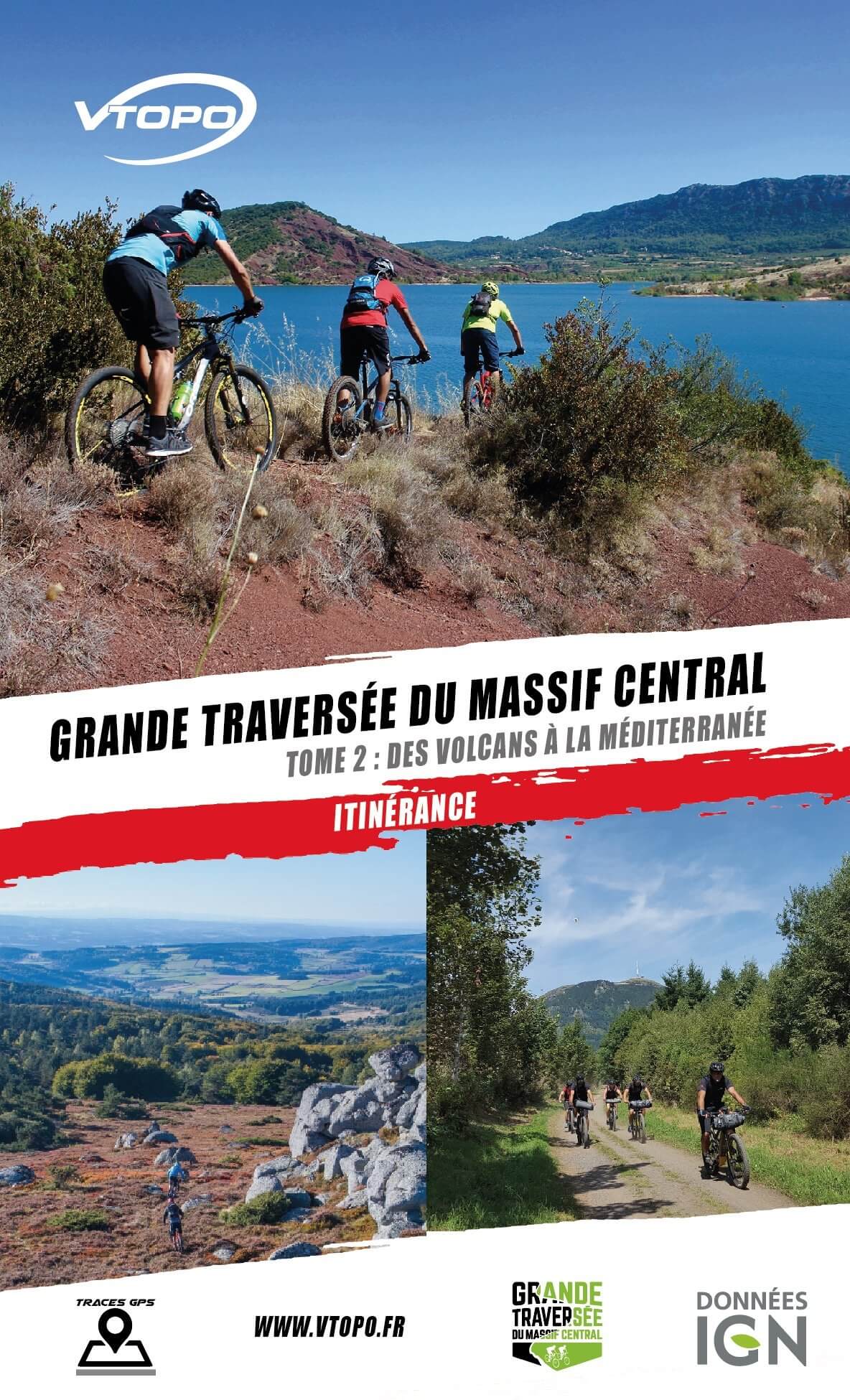 Topoguide cyclo - Grande traversée du Massif Central T2 : Des Volcans à la Méditerranée - Itinérance | VTOPO guide cycliste VTOPO Default Title