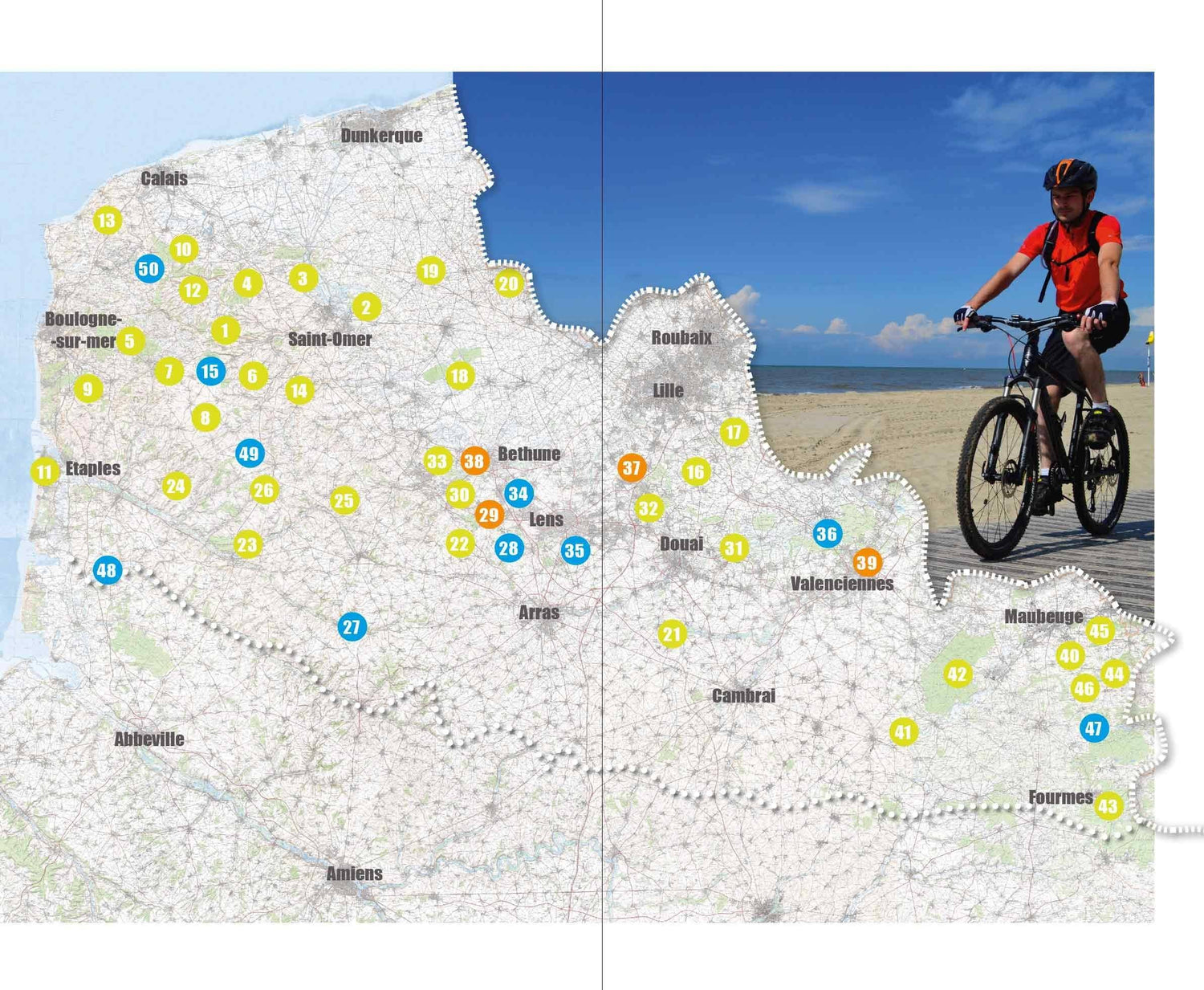 Topoguide cyclo - Nord-Pas-de-Calais : 50 circuits VTT | VTOPO guide cycliste VTOPO