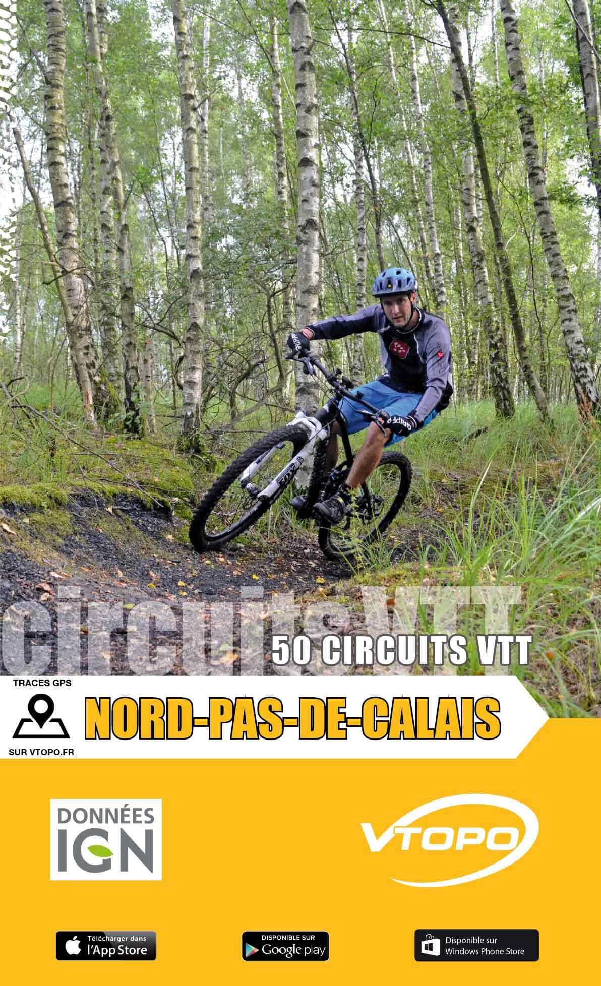 Topoguide cyclo - Nord-Pas-de-Calais : 50 circuits VTT | VTOPO guide cycliste VTOPO Default Title