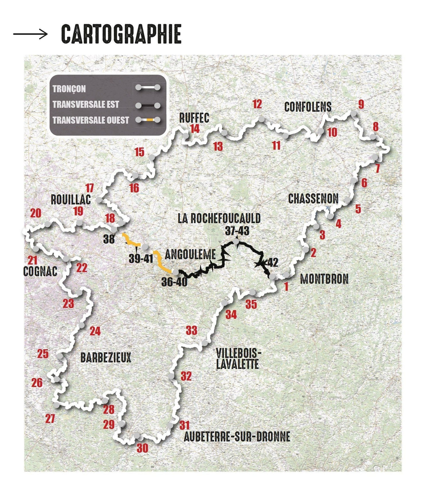 Topoguide cyclo - Tour VTT de la Charente - Itinérance | VTOPO guide cycliste VTOPO